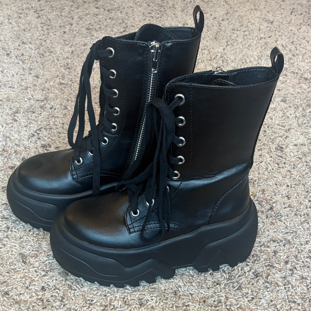 Dolls Kill club exx Black Platform Boots
